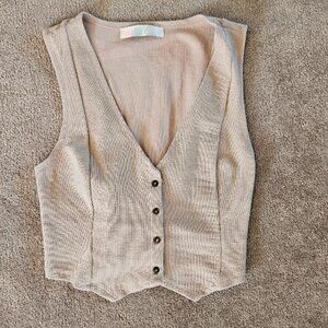 Free People Beach Lace Back, Sleeveless Top Vest, NWOT, SZ  M